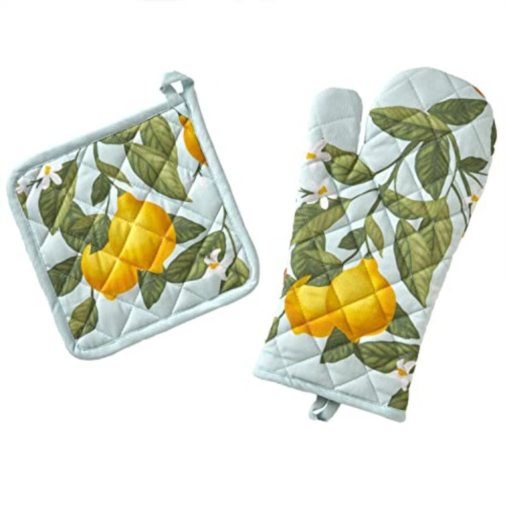 Vern Yip by SKL Home Citrus Grove 2-Piece Oven Mitt & Pot Holder Set
